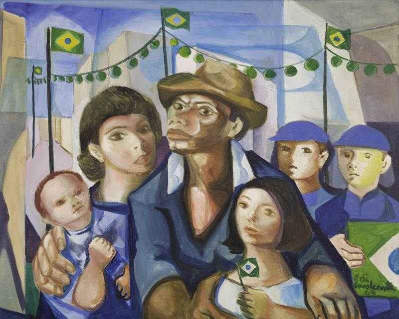 Obra de Di Cavalcanti, Independência. DI CAVALCANTI, Emiliano. Independência. Óleo Sobre tela. 1969.